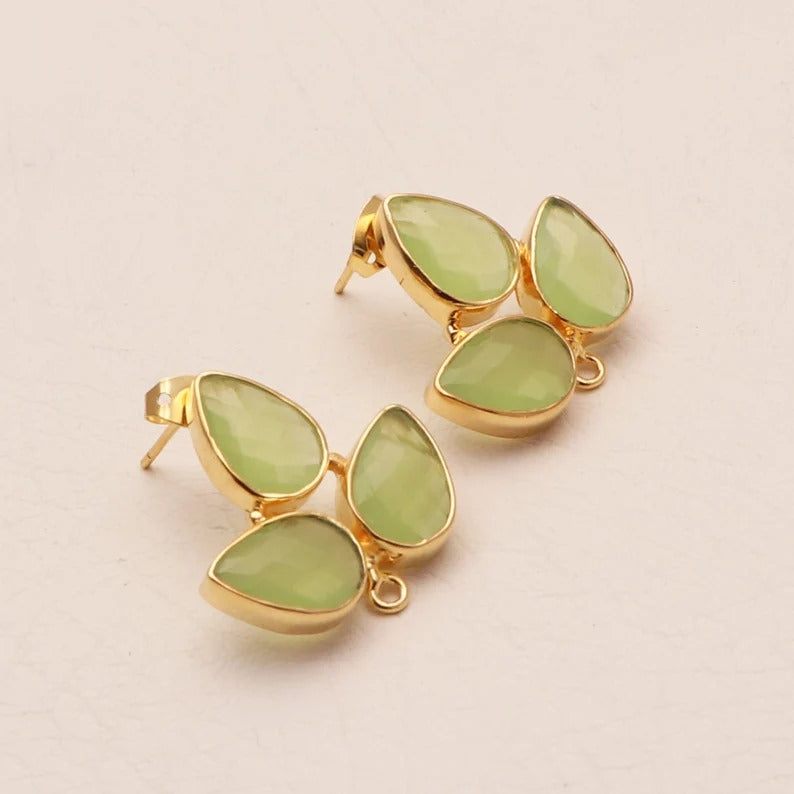 Gemstone Pear Shape DIY Earring Finding