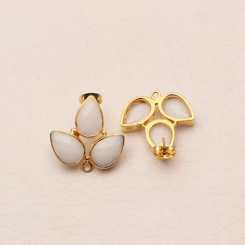 Gemstone Pear Shape DIY Earring Finding