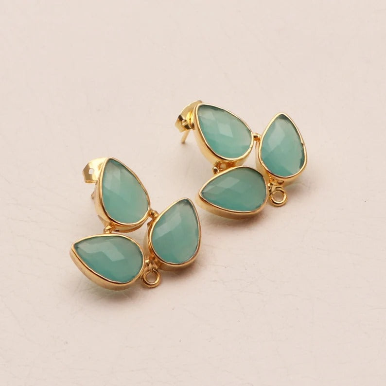 Gemstone Pear Shape DIY Earring Finding