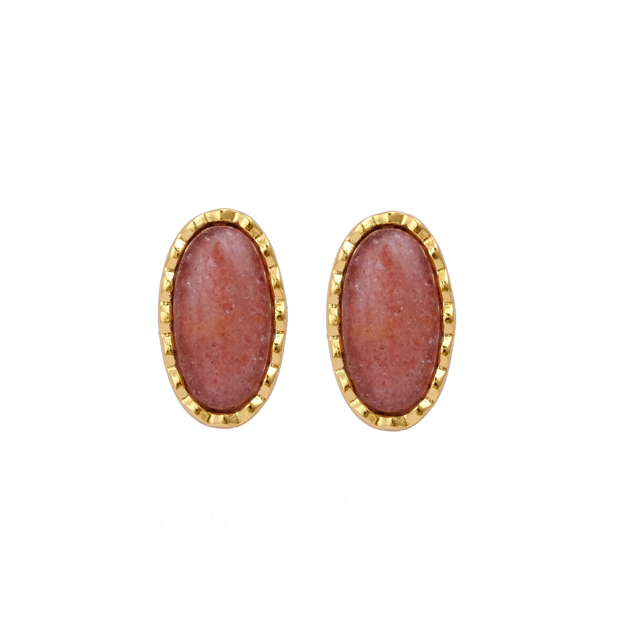 Green Onyx Gemstone Stud Oval Shape Stud Earring Gold Plated Push Back Stud Earring