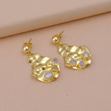 Pearl and Rainbow Moonstone Gemstone Studs Earrings Handmade Studs Gold Plated Collet Setting, Hammered Push Back Studs, Statement Dangle Drop Earrings for Women. S
