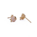 Adorable Gold Plated Enamel Fish Stud Earrings Whimsical Gold Fish Earrings