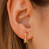 Arrow Stud Earrings Minimal Gold Plated Arrowhead Dainty Earrings for Women