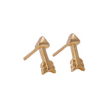 Arrow Stud Earrings Minimal Gold Plated Arrowhead Dainty Earrings for Women