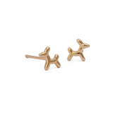 Balloon Dog Stud Earrings Cute Minimal Gold Plated Earrings