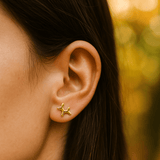 Balloon Dog Stud Earrings Cute Minimal Gold Plated Earrings