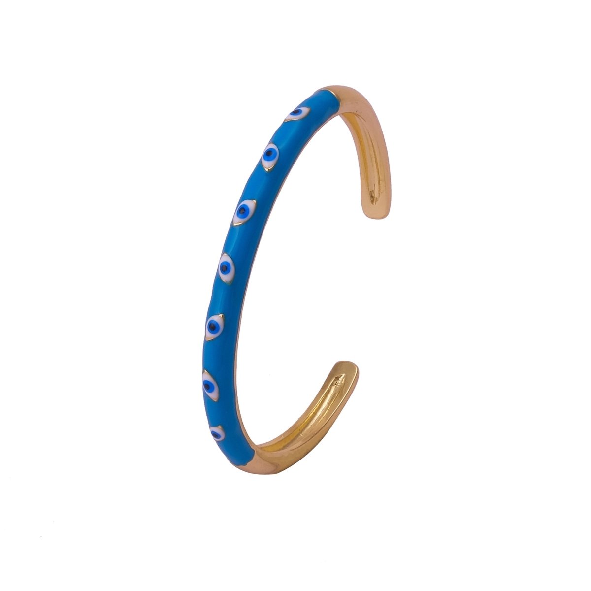 Black Enamel Bracelet Open Cuff Bracelet Gold Plated Bangle