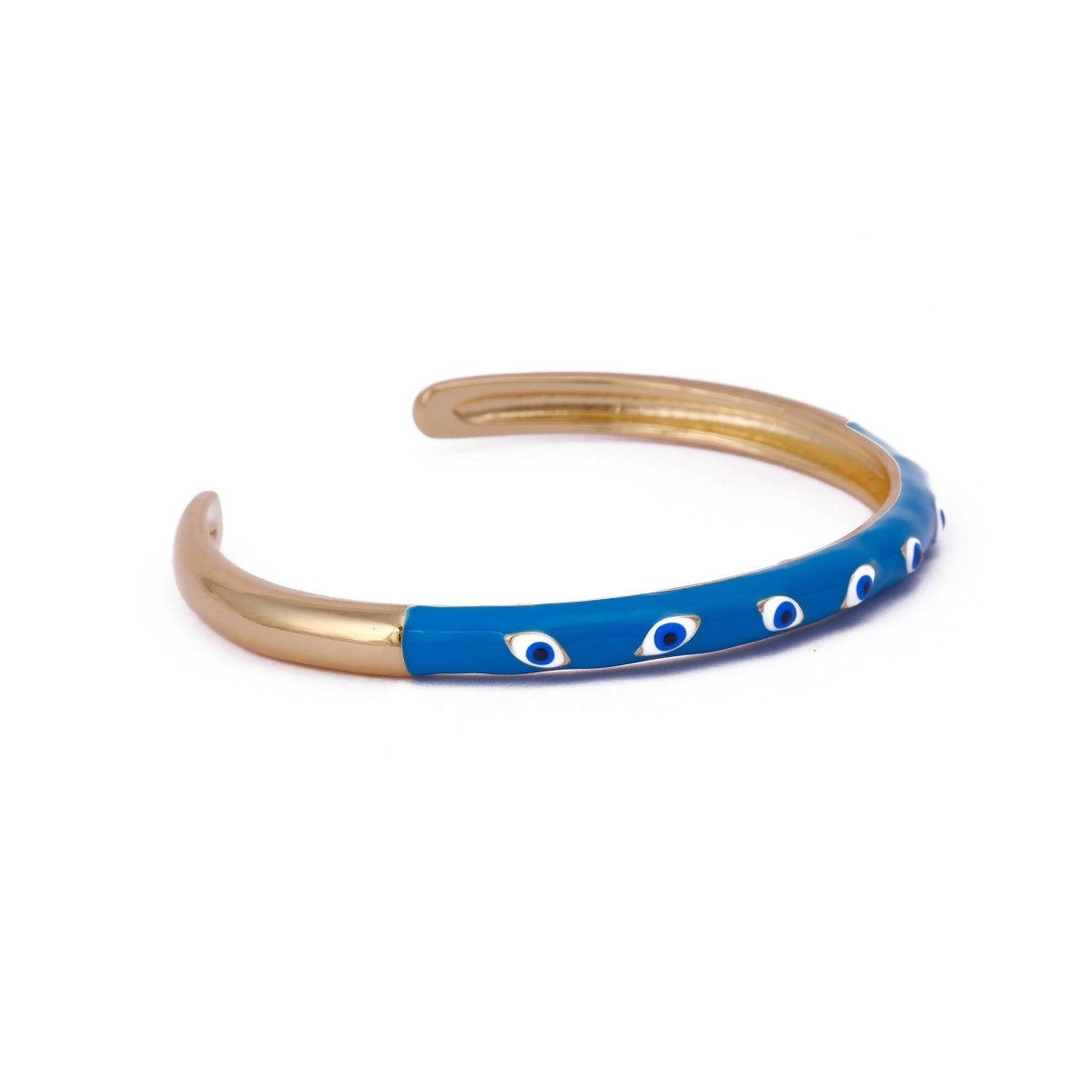 Black Enamel Bracelet Open Cuff Bracelet Gold Plated Bangle