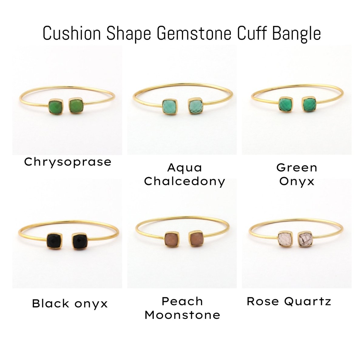 Black Onyx Bangle Double Stone Openable Cuff Style Gemstone Gold Plated Bangle