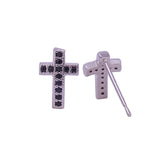 Black Onyx Gemstone Stud Earrings Tiny Aesthetic Christian Jewelry Silver Plated Jewelry