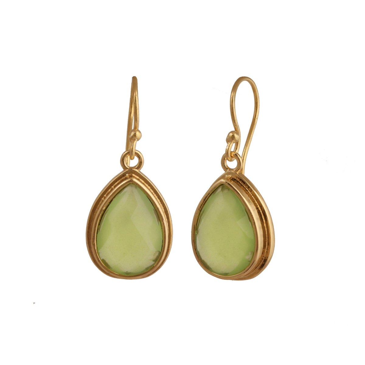 Blue Chalcedony Dangle Drop Hook Earrings, Minimalist Birthstone Jewelry CE - 1035