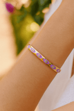 Blue Enamel Bracelet Open Cuff Bracelet Gold Plated Bangle