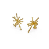 Bold Bloom Sculptural Gold Plated Statement Handmade Earrings