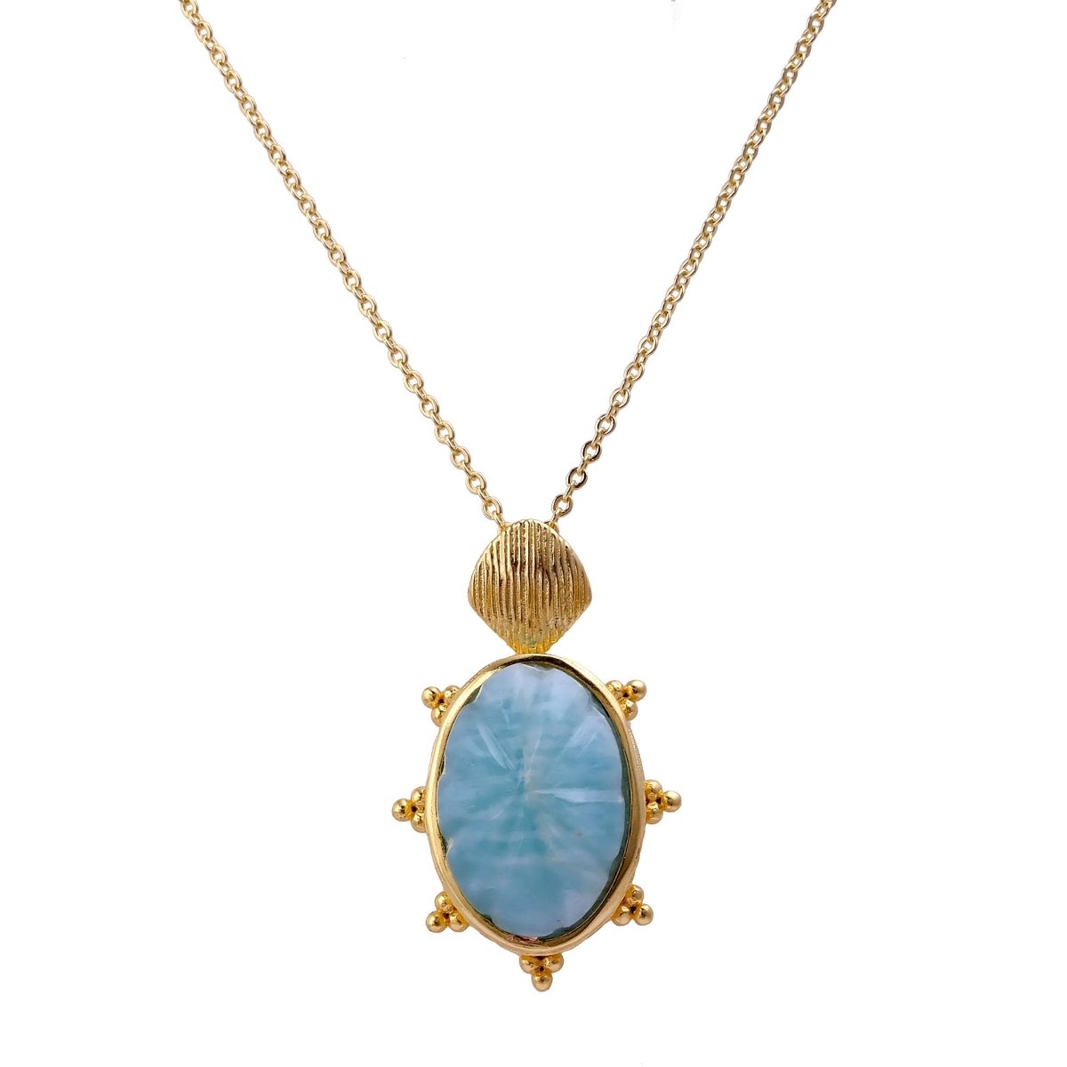 Carved Rose Quartz Tortoise Pendant Necklace, Gold Plated Floral Gemstone Jewelry 5373