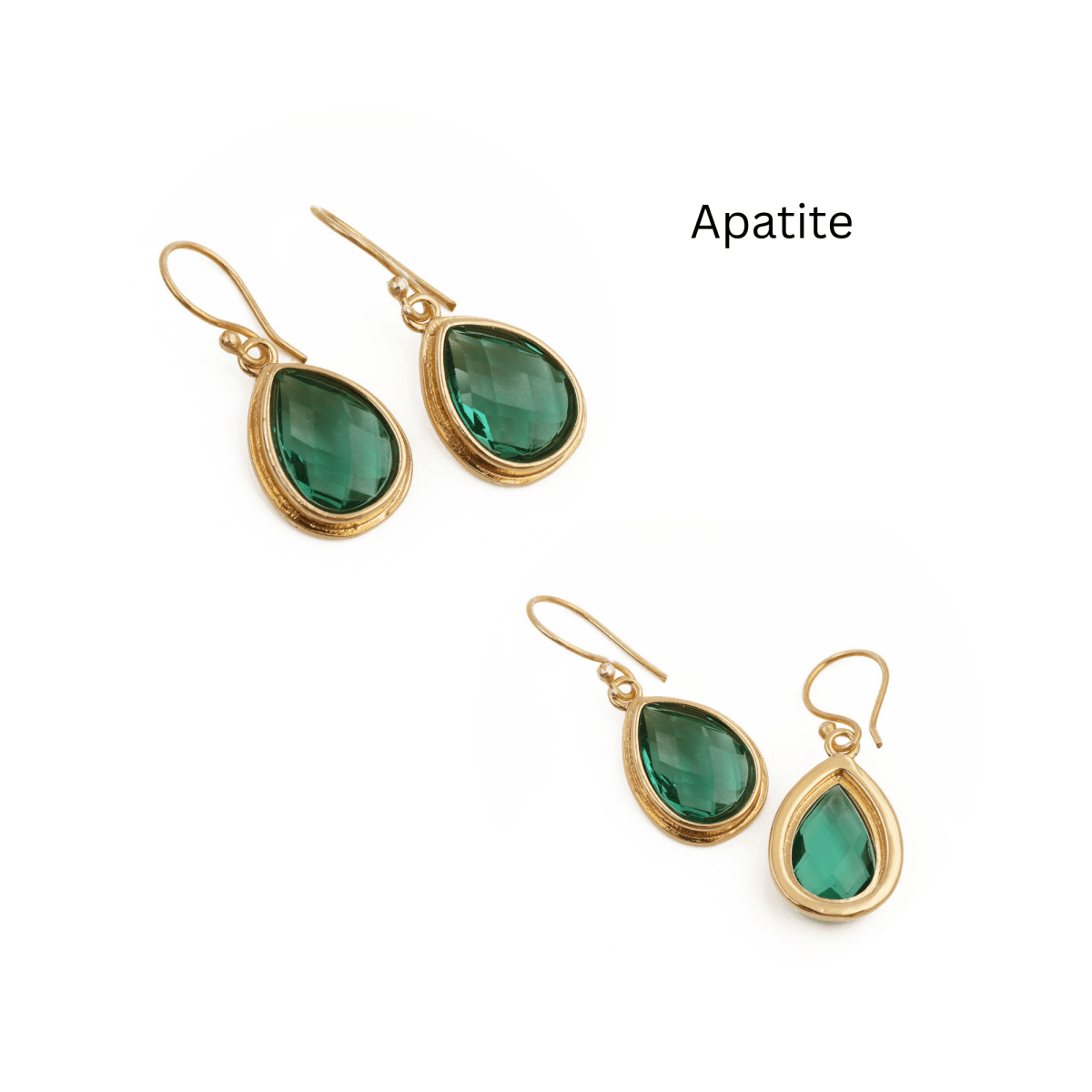 Citrine Faceted Pear Shape Earrings, Minimalist Gold Plated Brass Jewelry