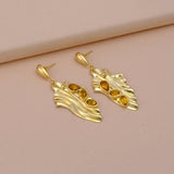 Citrine Gemstone Stud Earrings – Handmade Faceted Cut Dangle Earrings, 18K Gold Plated Designer Jewelry, S