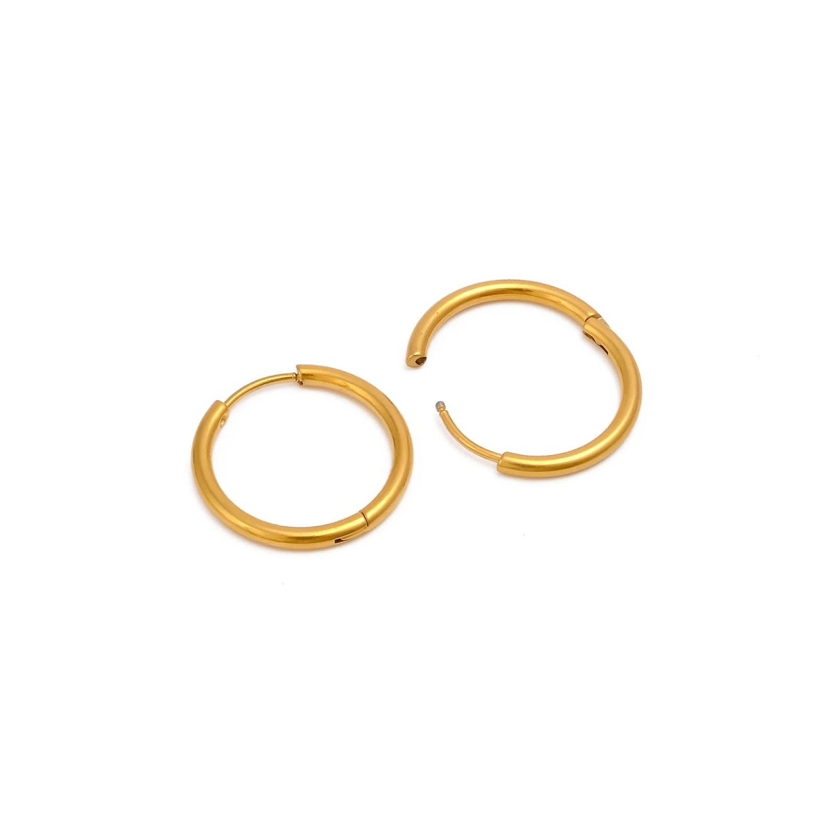 Classic Gold Hoop Earrings Minimal Everyday Hoops Timeless Unisex Jewelry