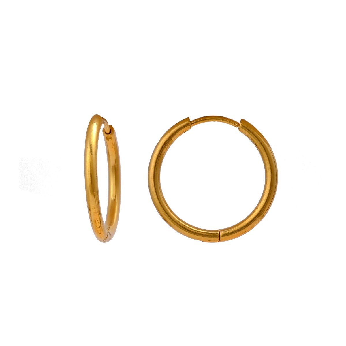 Classic Gold Hoop Earrings Minimal Everyday Hoops Timeless Unisex Jewelry