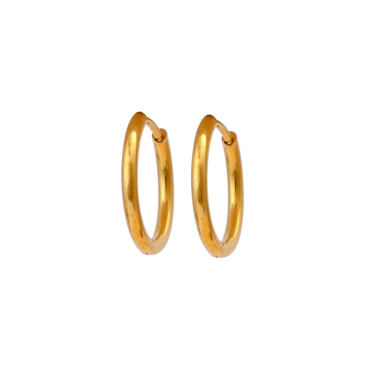 Classic Gold Plated Hoop Earrings Minimalist Everyday Jewelry