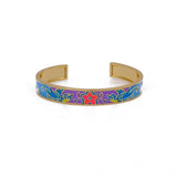 Colorful Enamel Bangle Handmade Adjustable Bangle Gold Plated Jewelry