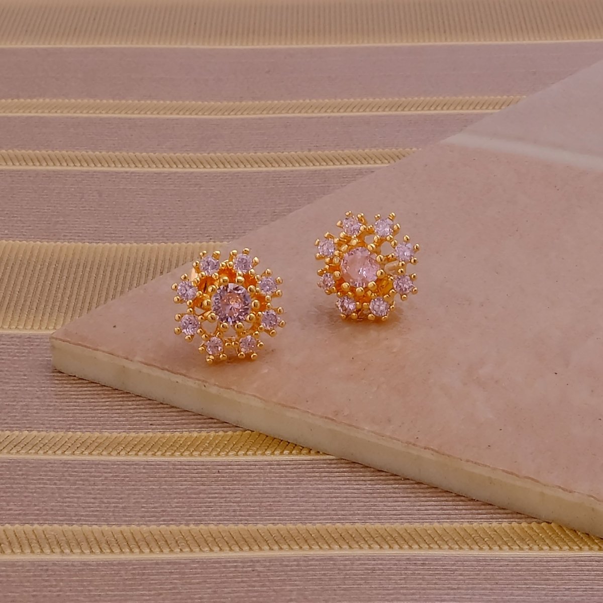 Cubic Zircon Gemstone Earrings Aesthetic Stud Earrings For Her