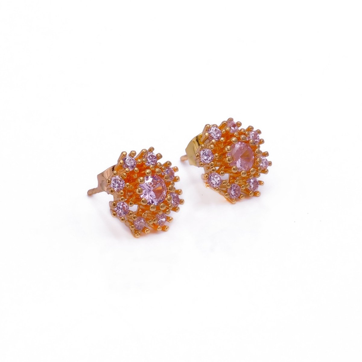 Cubic Zircon Gemstone Earrings Aesthetic Stud Earrings For Her