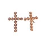 Cubic Zircon Gemstone Stud Earrings Aesthetic Dotted Christian Jewelry Gold Plated Jewelry