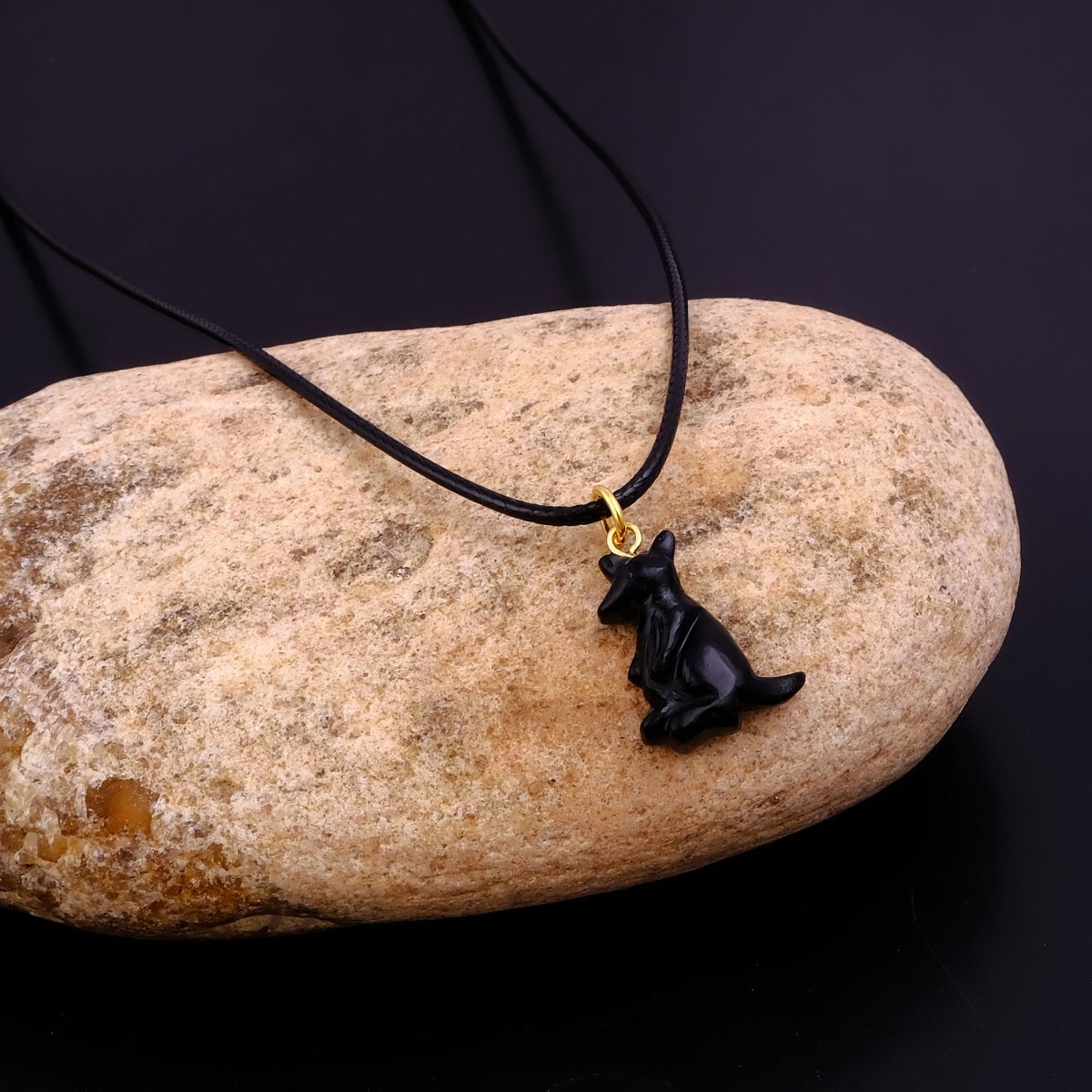 Cute Kangaroo Necklace Pink Animal Pendant, Gold Accent Choker for Women 5253
