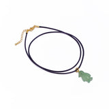 Cute Pink Penguin Charm Necklace, Adjustable Black Cord Choker 5254 Green