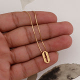 Edgy Blade Charm Necklace Minimal Gold Plated Necklace For Her