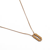 Edgy Blade Charm Necklace Minimal Gold Plated Necklace For Her