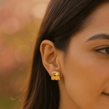 Elegant Minimalist Gold Stud Earrings Modern Everyday Jewelry