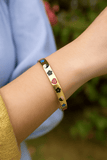 Enameled Adjustable Bangle Gold Plated Jewelry For Her