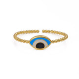 Enameled Bangle Adjustable Gold Plated Jewelry For Her