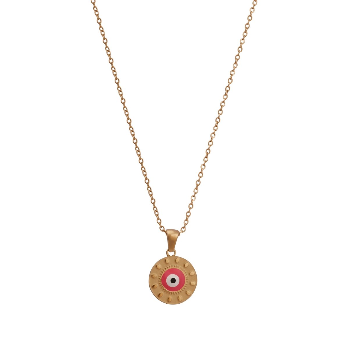 Evil Eye Pendant Necklace Gold Chain with Protective Charm
