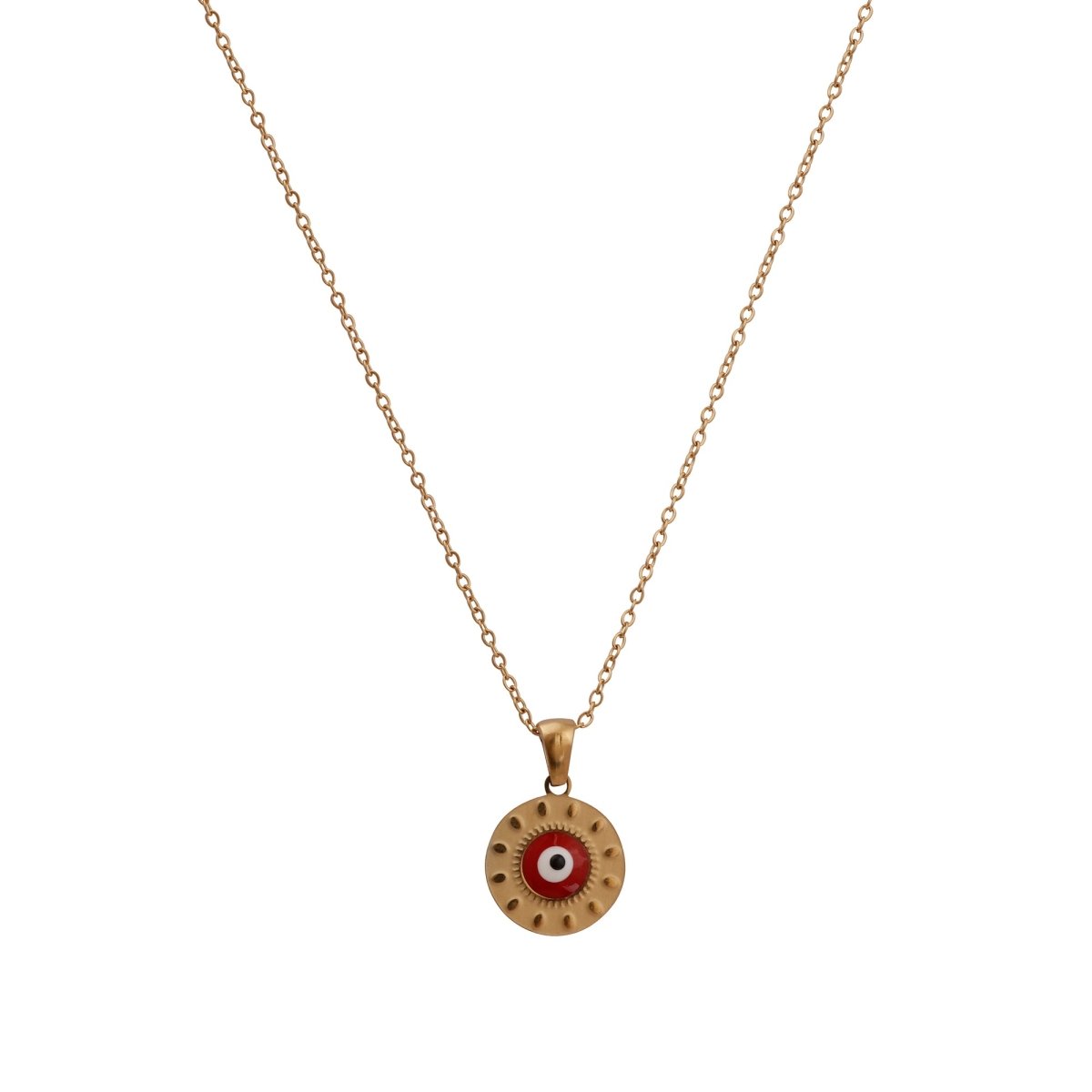 Evil Eye Pendant Necklace Gold Chain with Protective Charm