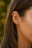 Gold Plated Ball Stud Earrings Classic Round Minimalist Everyday Jewelry