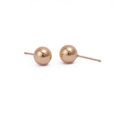 Gold Plated Ball Stud Earrings Classic Round Minimalist Everyday Jewelry