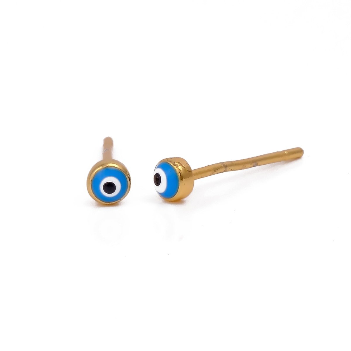 Gold-Plated Evil Eye Stud Minimalist Jewelry Everyday Earrings