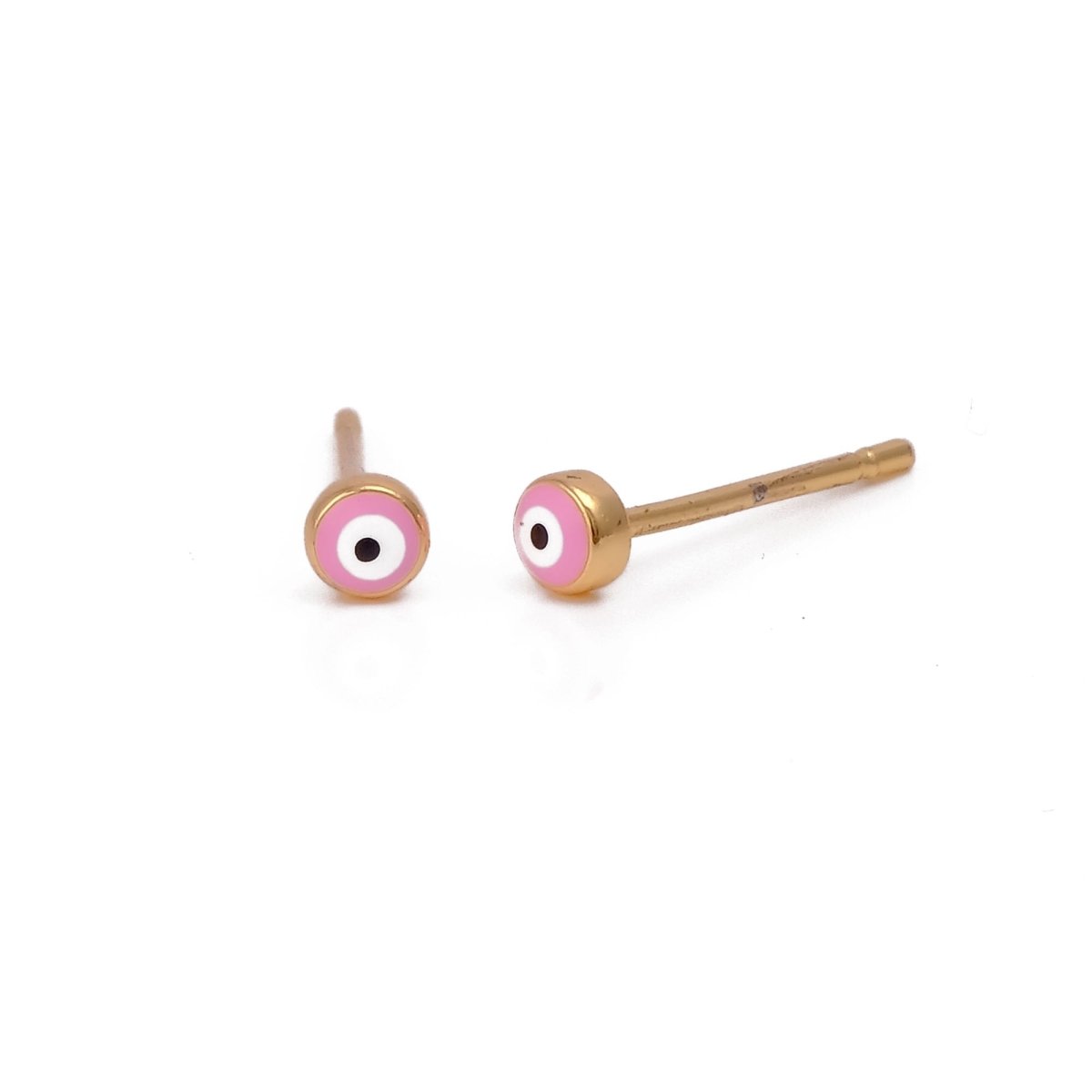 Gold-Plated Evil Eye Stud Minimalist Jewelry Everyday Earrings