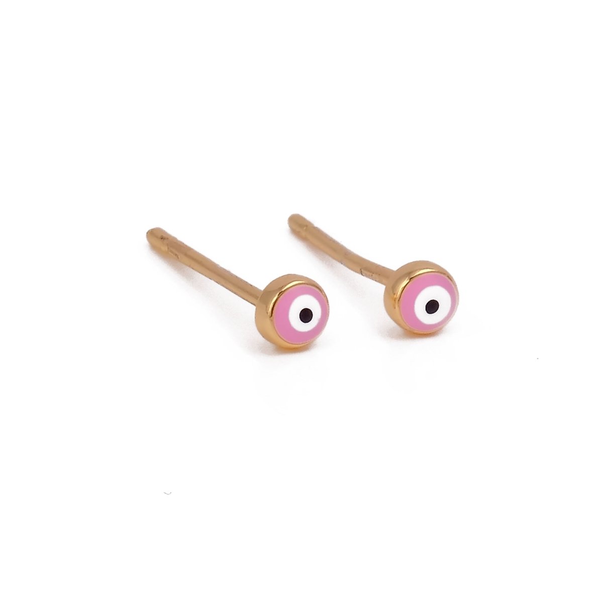 Gold-Plated Evil Eye Stud Minimalist Jewelry Everyday Earrings