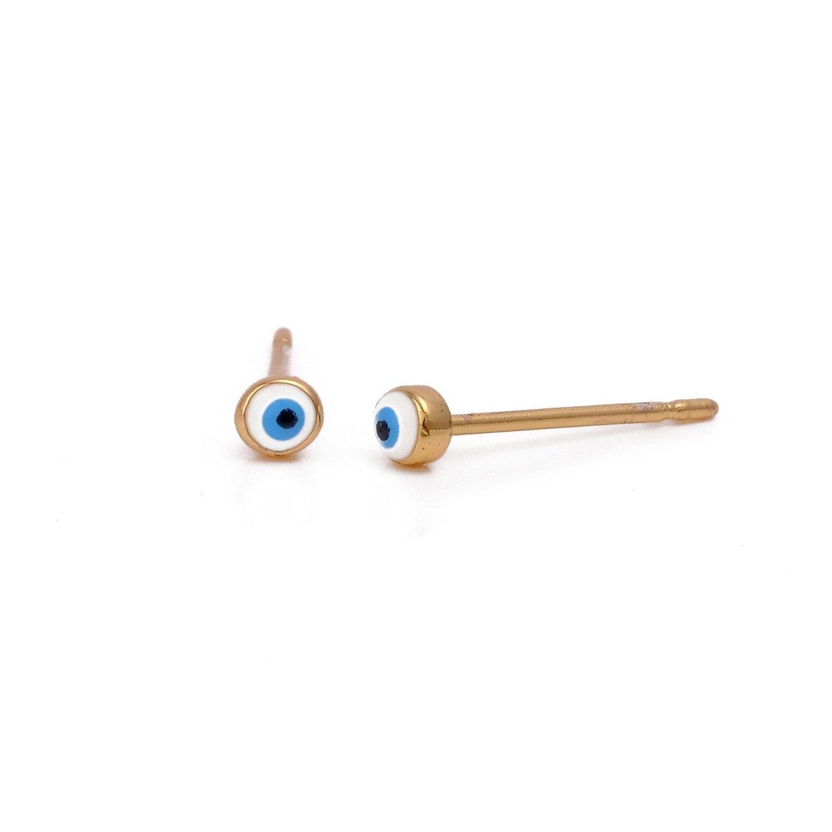 Gold-Plated Evil Eye Stud Minimalist Jewelry Everyday Earrings