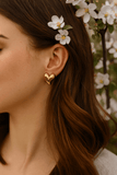 Gold Plated Heart Stud Earrings Modern Romantic Jewelry for Everyday Wear