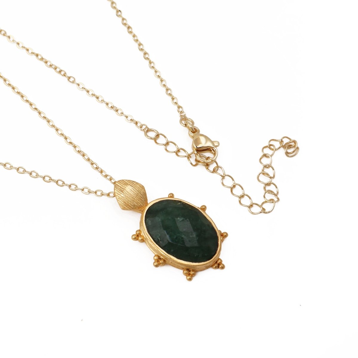 Gold Plated Natural Gemstone Necklace Collection, Elegant Jewelry for Women 5415
