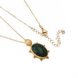 Gold Plated Natural Gemstone Necklace Collection, Elegant Jewelry for Women 5415