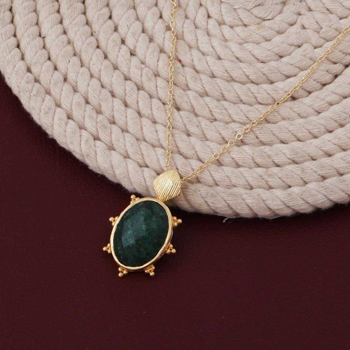 Gold Plated Natural Gemstone Necklace Collection, Elegant Jewelry for Women 5415