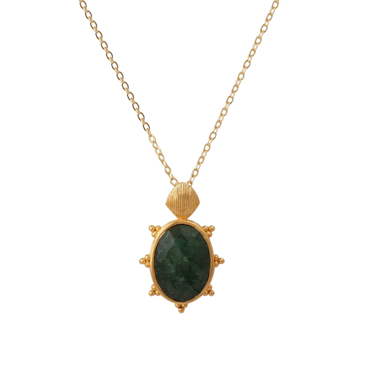 Gold Plated Natural Gemstone Necklace Collection, Elegant Jewelry for Women 5415