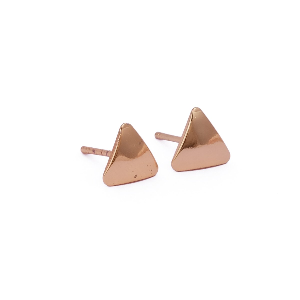 Gold Plated Triangle Stud Earrings Minimalist Geometric Jewelry for Everyday Wear