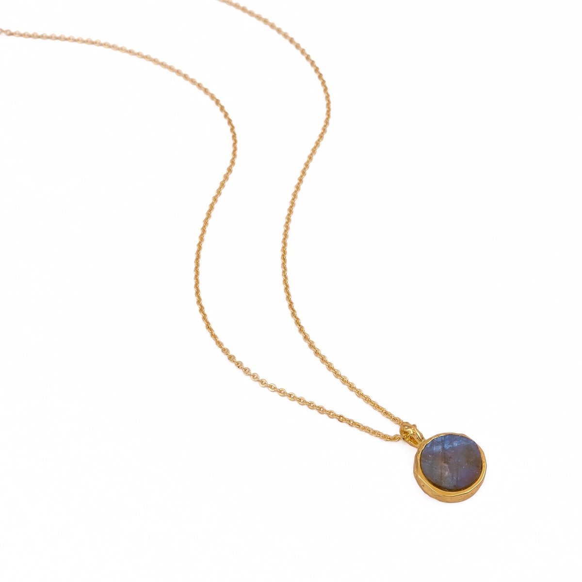 Green Strawberry Quartz Raw Gemstone, Round Shape Pendant Necklaces CN - 1003