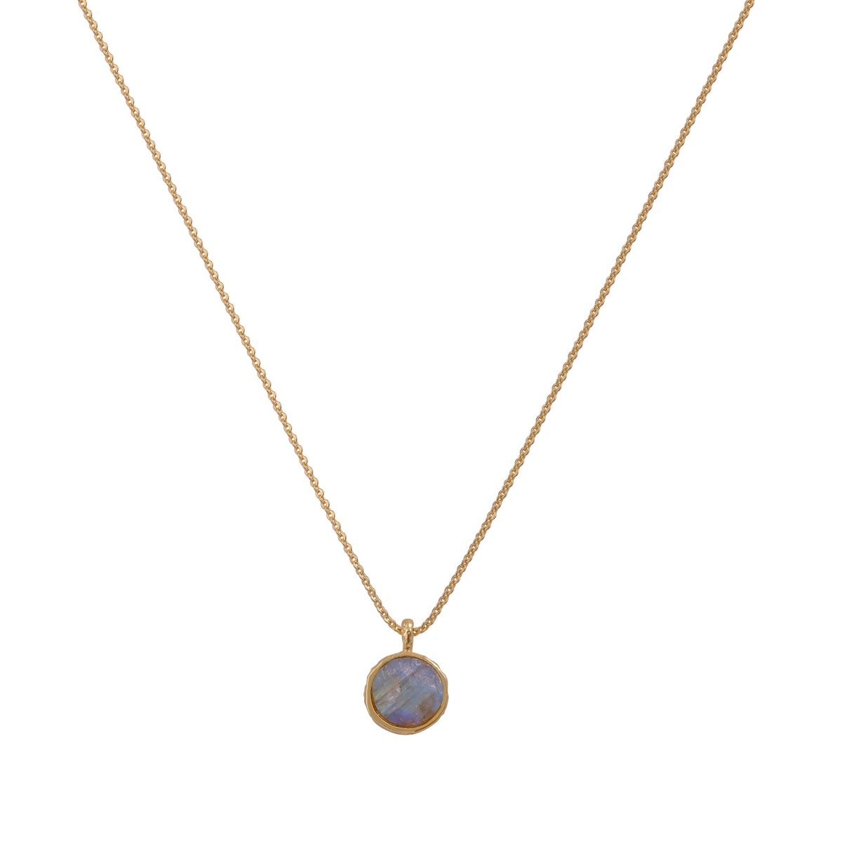 Green Strawberry Quartz Raw Gemstone, Round Shape Pendant Necklaces CN - 1003